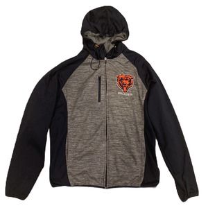 Chicago Bears NFL Full Zip Hoodie Jacket with Chest Pocket Men's Size Large